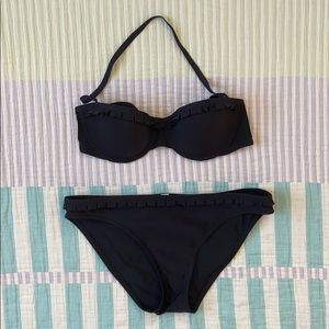 Gap Body black bikini, 34C top and medium bottom